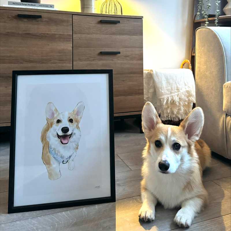 Hand-Drawn Watercolour Animal Portrait Product Image 1