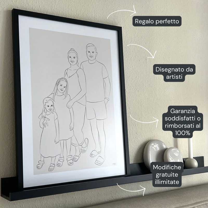 Ritratto in Line Art personalizzato – Regalo di compleanno unico Product Image 7