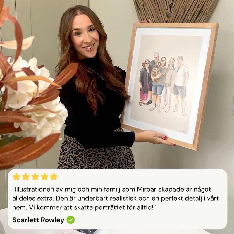 Handritat djurporträtt som akvarellmålning Product Image 4