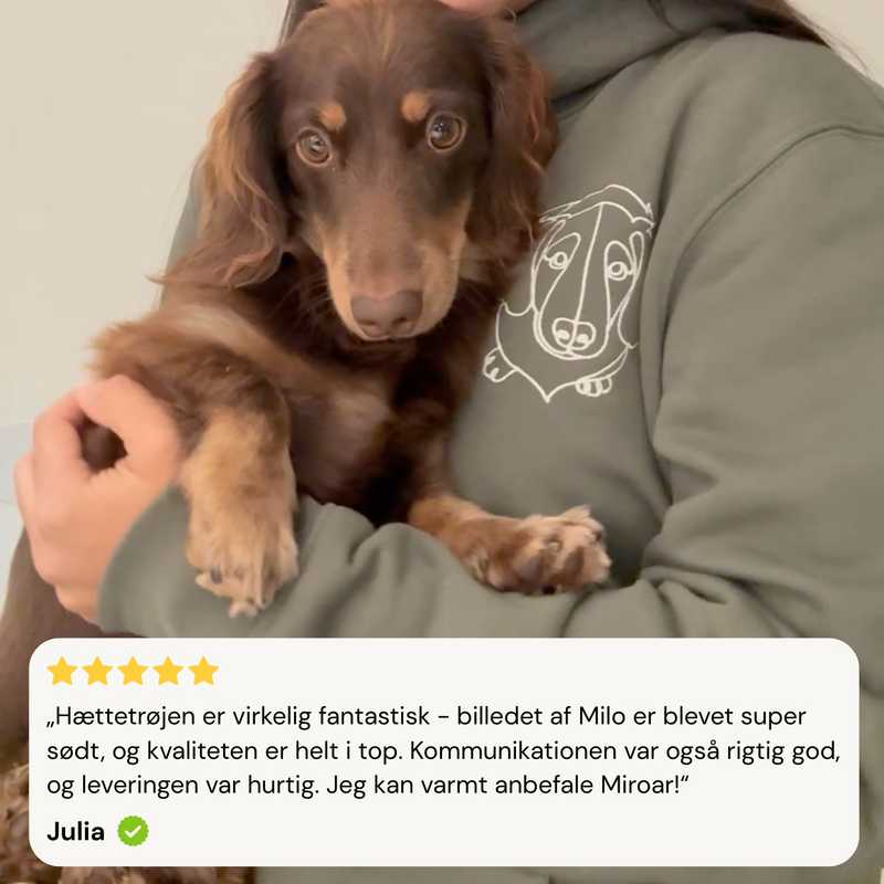 Hoodie med håndtegnet broderi Product Image 2