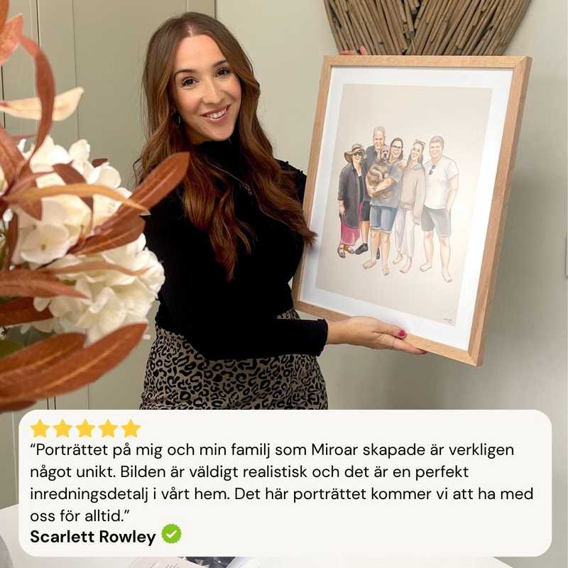 Handritat porträtt som akvarellmålning Product Image 3