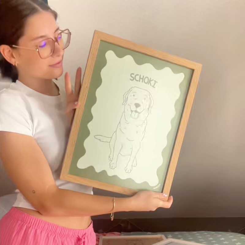 Haustierportrait zeichnen lassen Funky Stil Video 1
