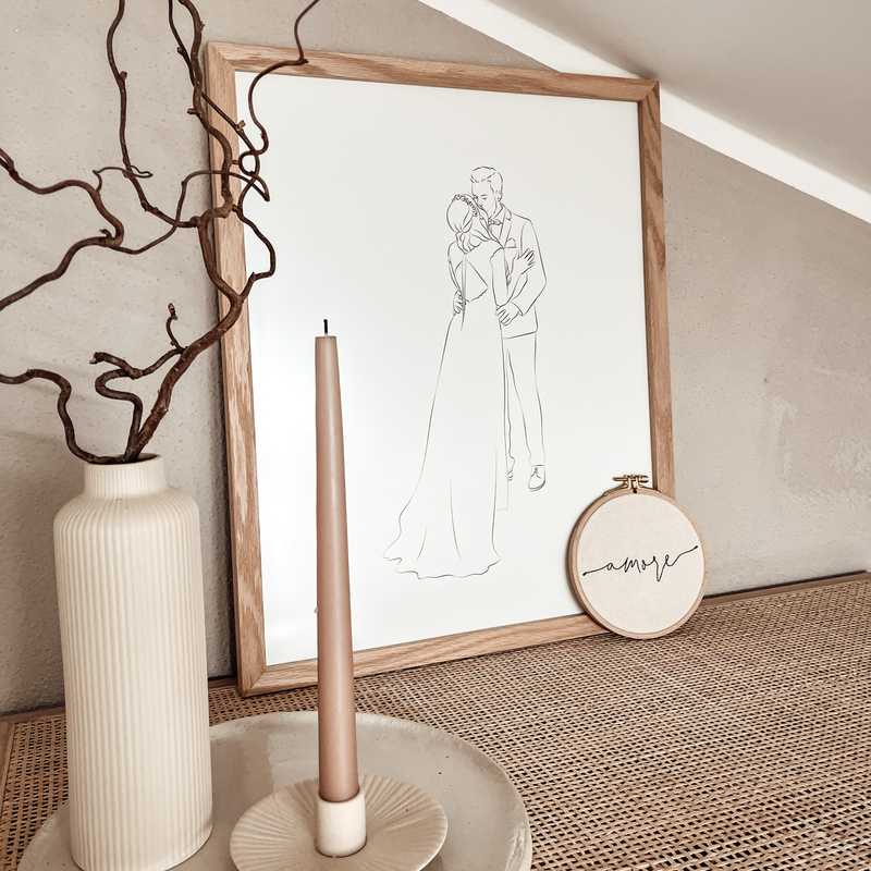 Handgetekend Line Art Portret – Uniek Cadeau voor Kerst Product Image 6
