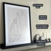 Håndtegnet Line Art-Portræt – Personlig Julegave Product Image 3