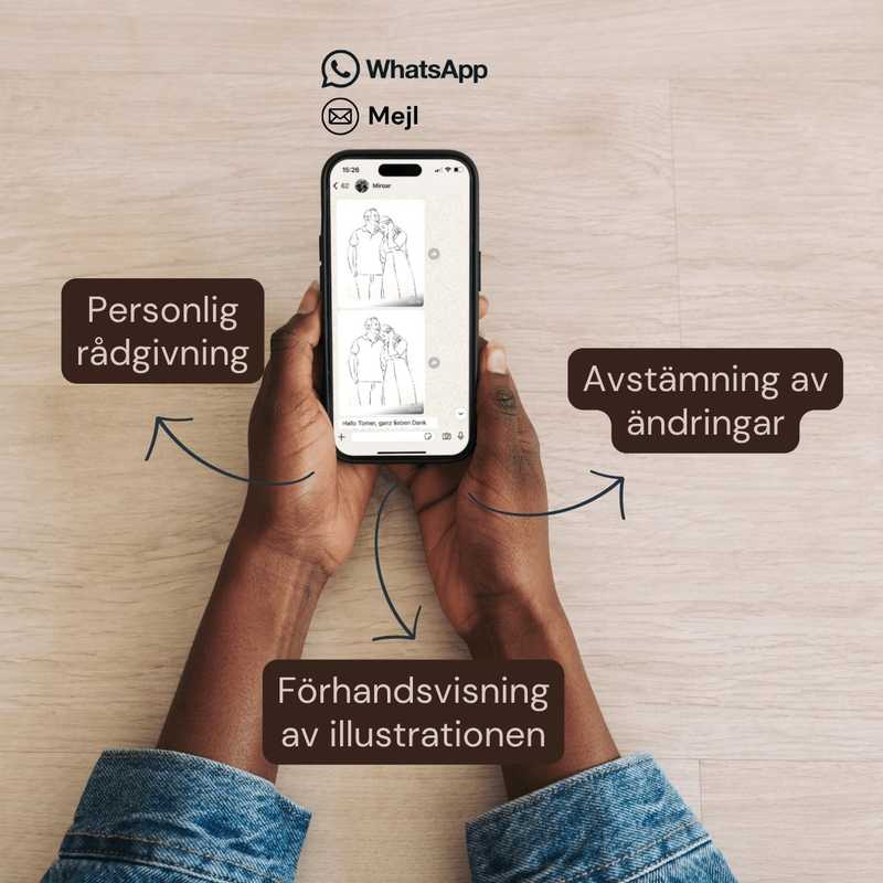 Handritat porträtt i line art Product Image 14