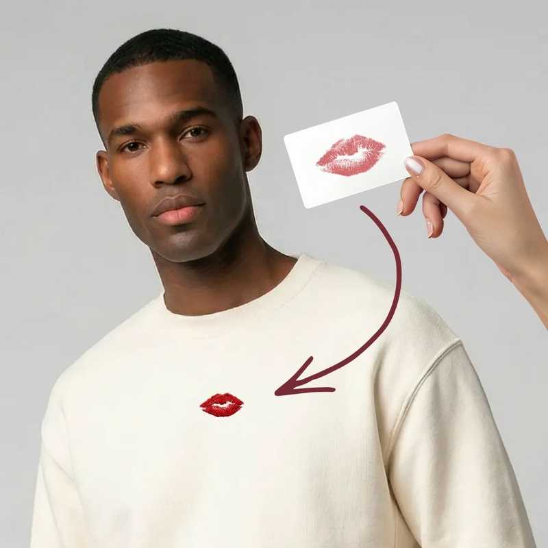 Individuell besticktes Kuss Sweatshirt 💋 Product Image 1