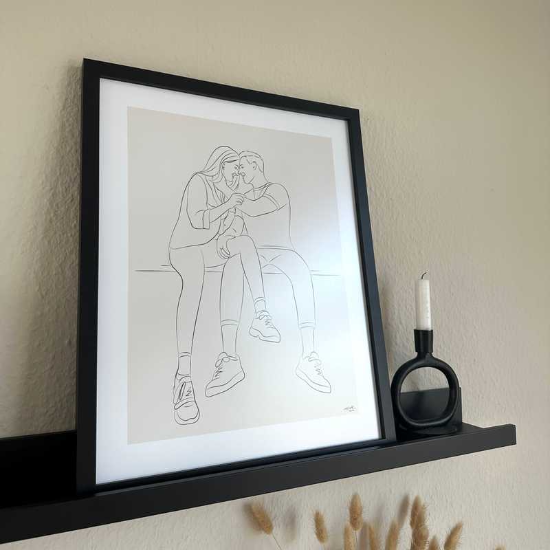 Handgetekend Line Art Portret – Uniek Cadeau voor Kerst Product Image 11