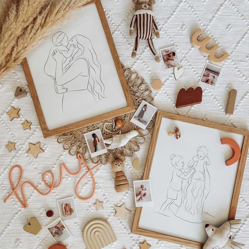 Personalisiertes Portrait in Line Art für Jahrestag oder Hochzeitstag Product Image 13