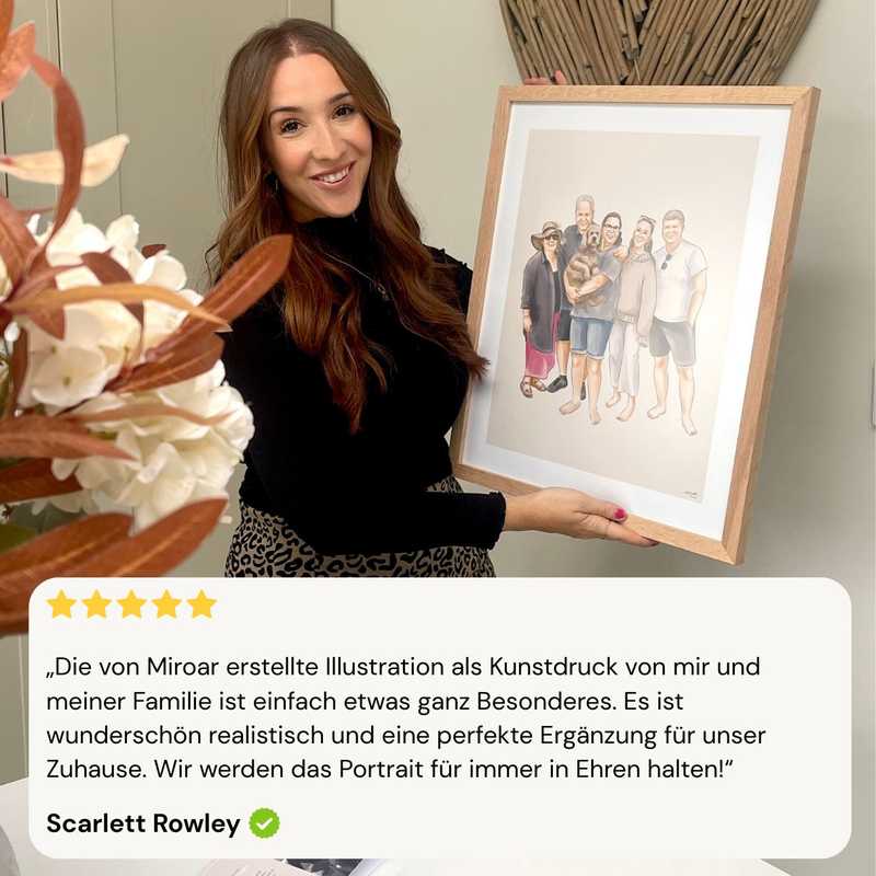 Handgezeichnetes Portrait zum Jahrestag oder Hochzeitstag  Product Image 3