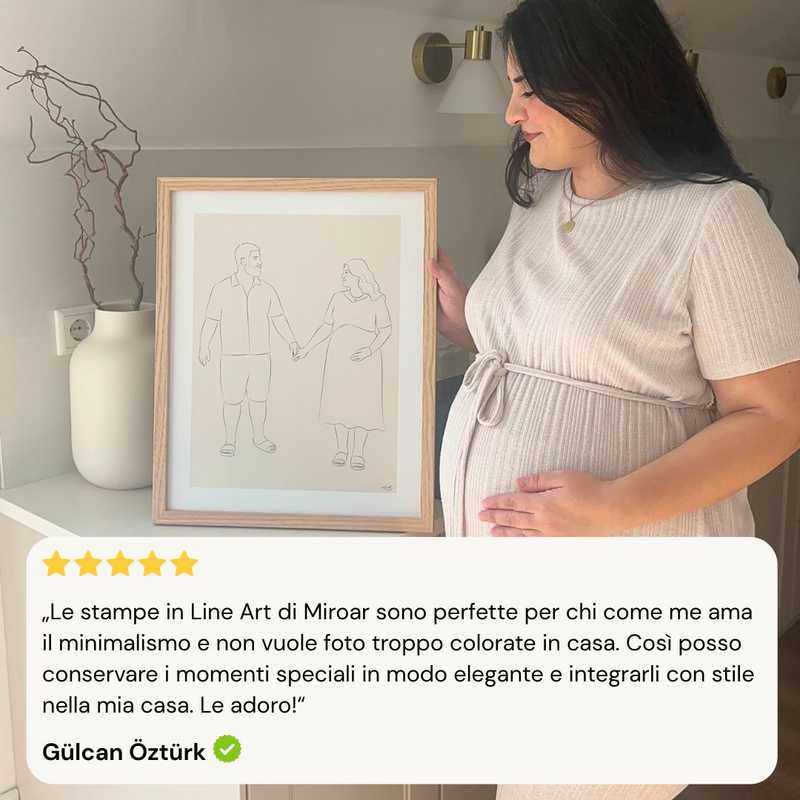 Ritratto in Line Art personalizzato – Regalo di compleanno unico Product Image 5