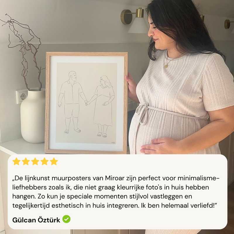Handgetekend Line Art Portret – Uniek Cadeau voor Kerst Product Image 5