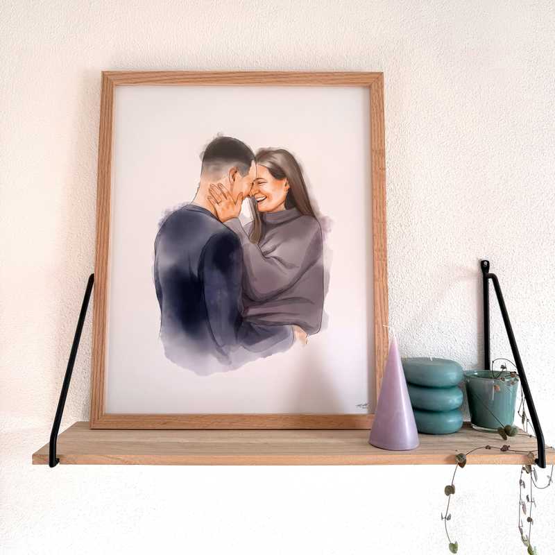 Portret laten tekenen aquarel stijl Product Image 1