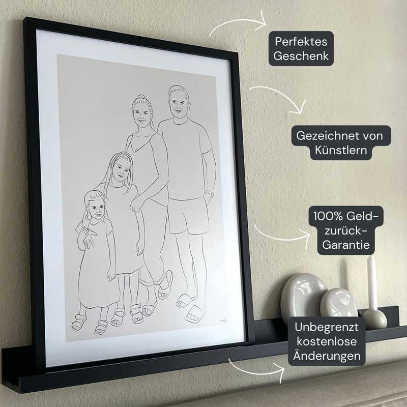 Portrait zeichnen lassen Line Art Product Image 3