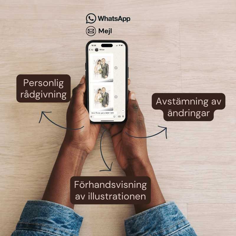 Handritat porträtt i akvarellstil Product Image 9