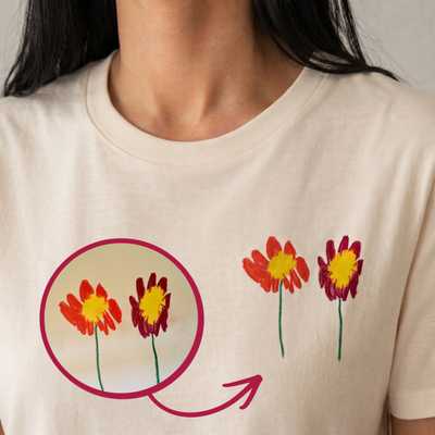 T-Shirt mit Kinderzeichnung