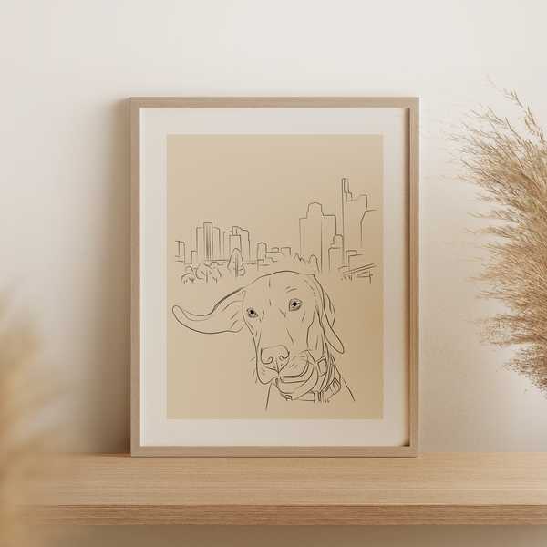 Faire dessiner un portrait Line Art de votre animal Product Image
