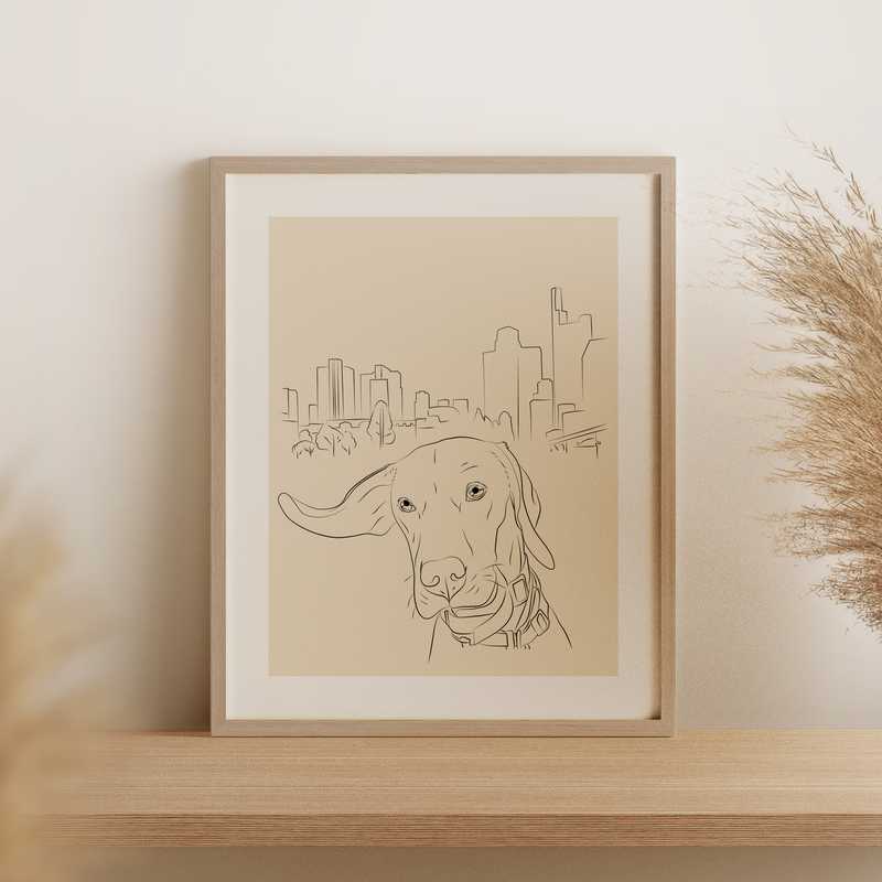 Faire dessiner un portrait Line Art de votre animal Product Image 1