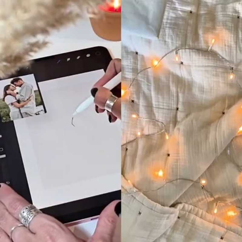 Personalisiertes Portrait in Line Art für Jahrestag oder Hochzeitstag Video 1